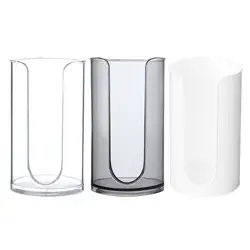 Dispensador de vasos de baño, soporte de taza de enjuague bucal transparente duradero, dispensador de vasos de papel pequeño, soporte de almacenamiento para tocador y encimeras