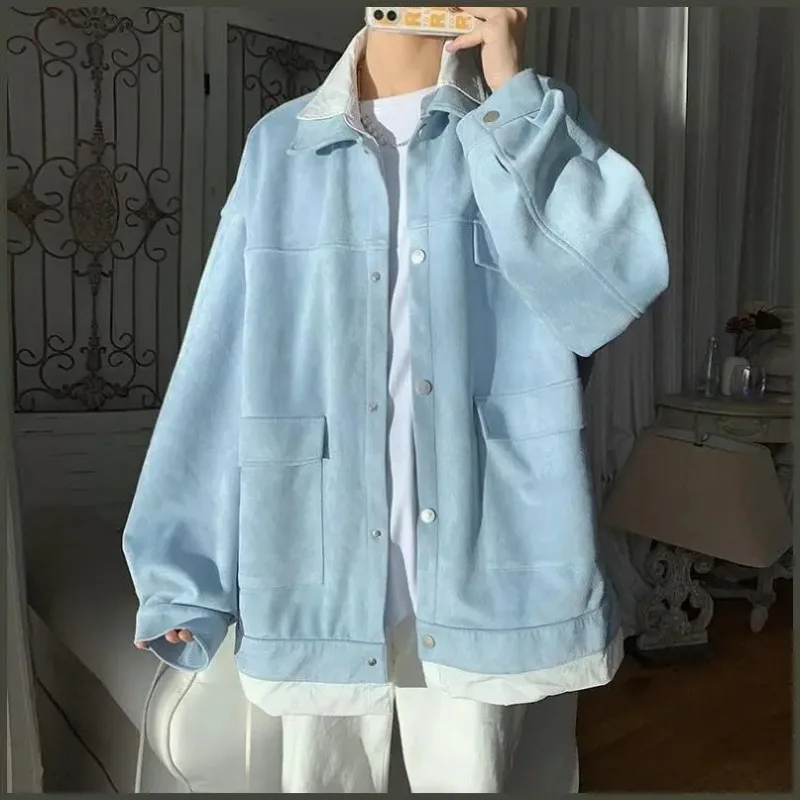 Handsome Men's Spring Autumn Japanese Style Work Clothes Trendy Internet Celebrity New Jackets
