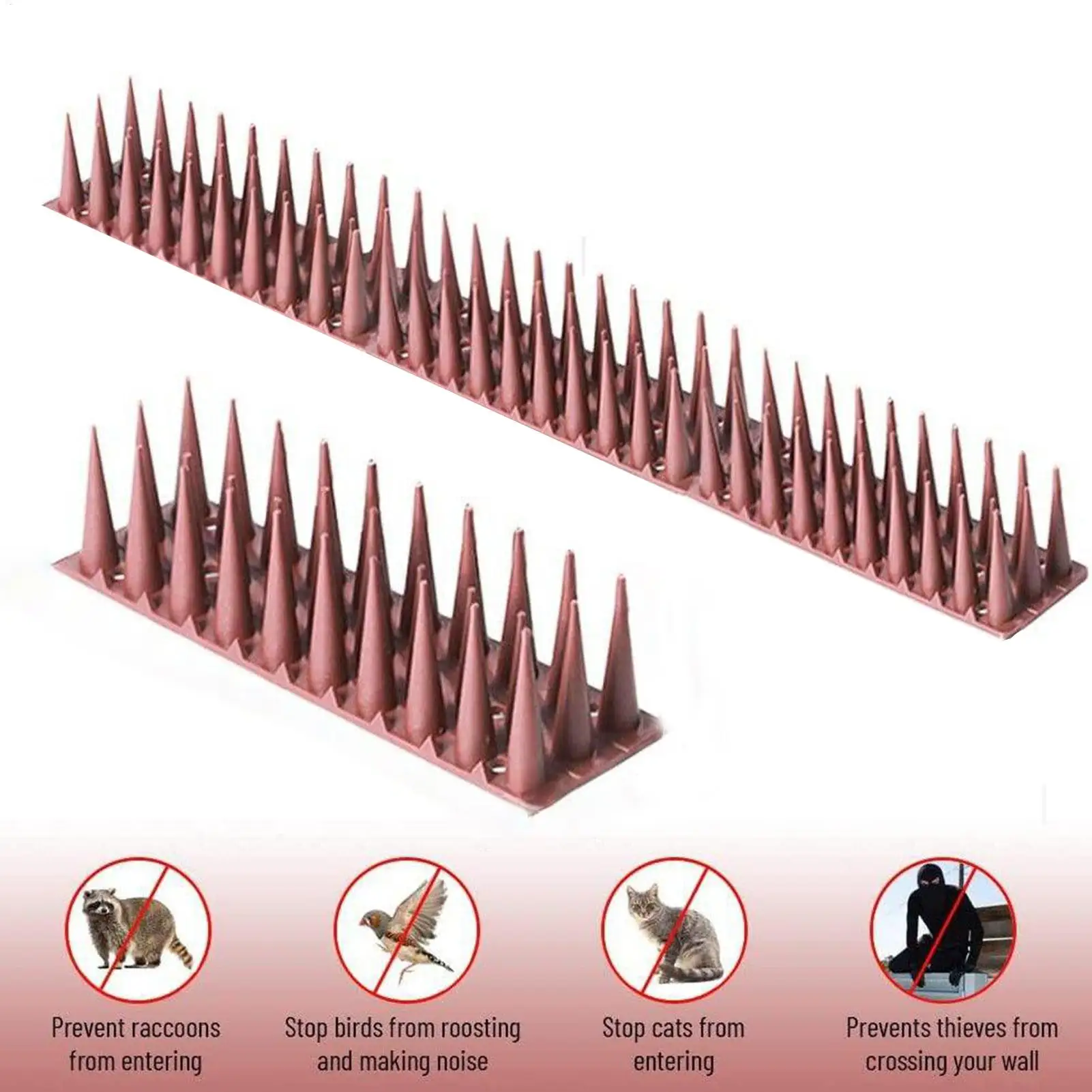 

43CM Plastic Anti-Bird Spikes Bird Repeller Anti-theft Bird Proof Prevent Pigeon Cat Thorn Boxed Package Pest Control Tools
