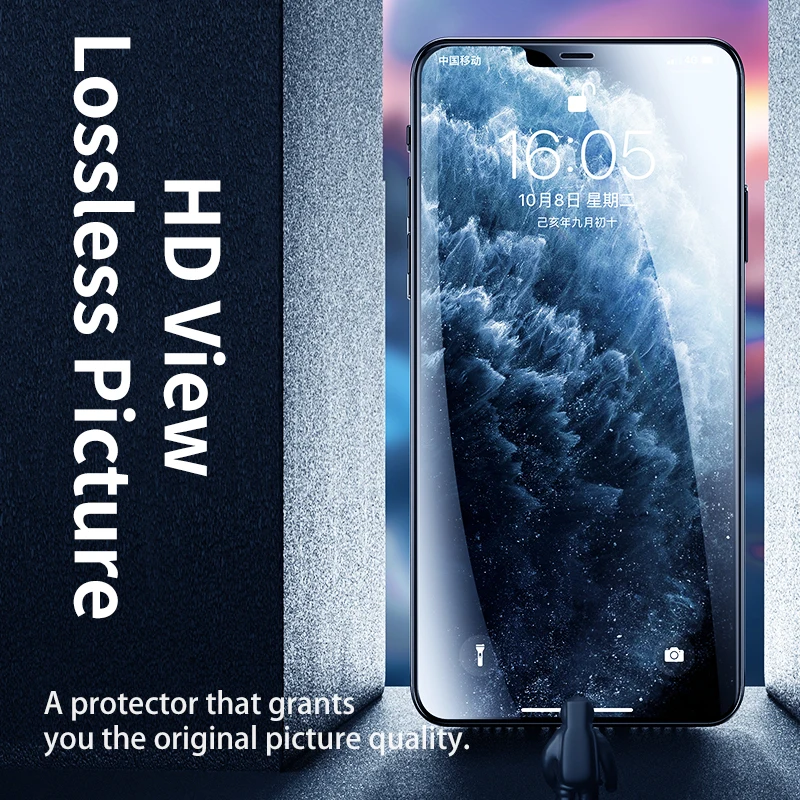 Remax Tempered Glass Full Screen Protector For iPhone 16 16Pro 16ProMax 15/14/13/12 Series 9H Hardness HD Vision