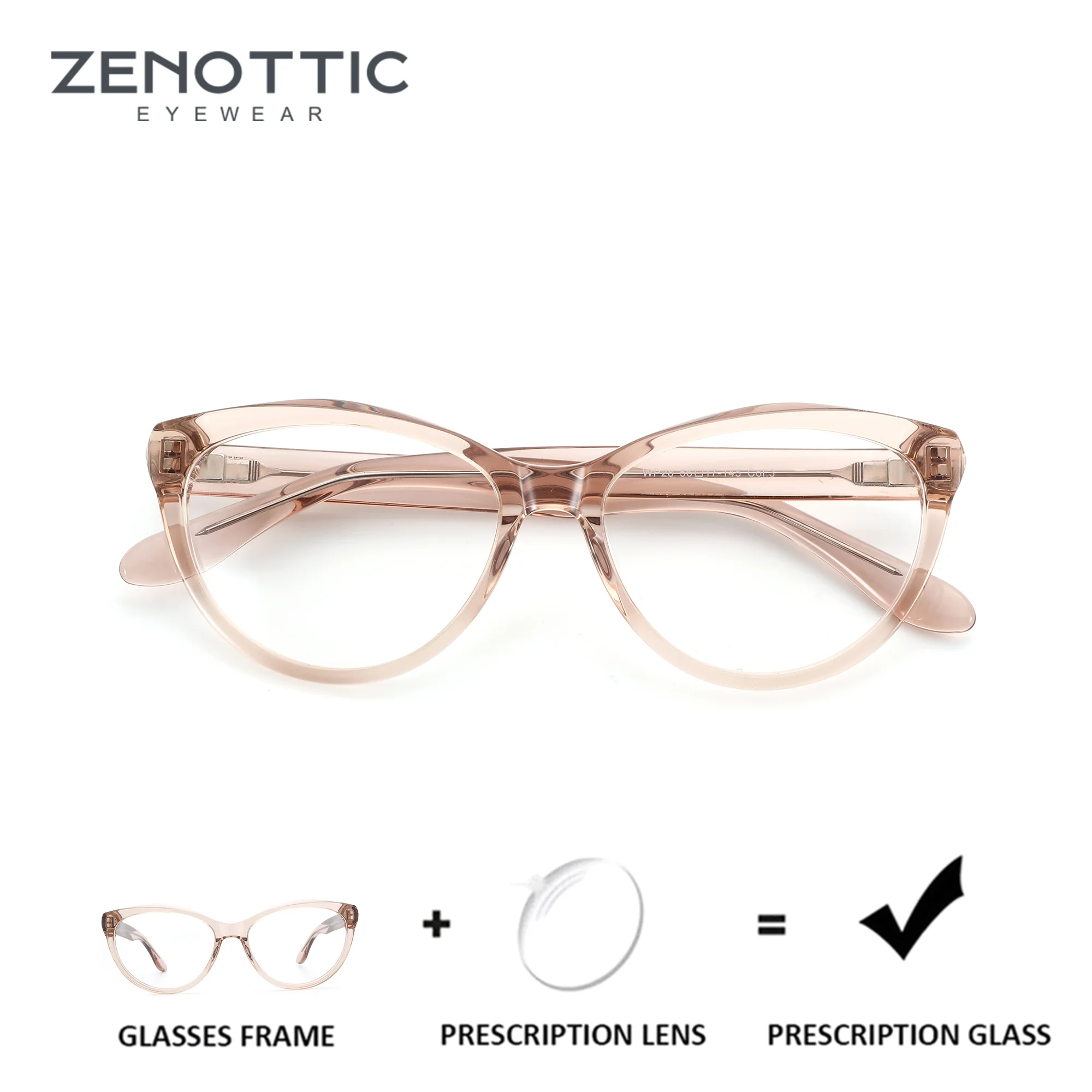 

Очки ZENOTTIC (размер S) из ацетата в форме кошачьего глаза, женские, с прогрессивными мультифокальными линзами, для коррекции близорукости