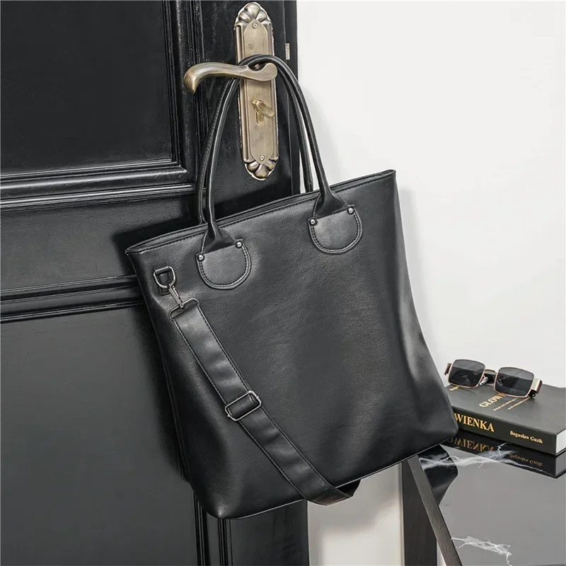 Fashion Men's Crossbody Bags Multifunction Hand Bag Crossbody Shoulder Bag Men Shoulder Messenger Bag Soft Leather Male Handbags