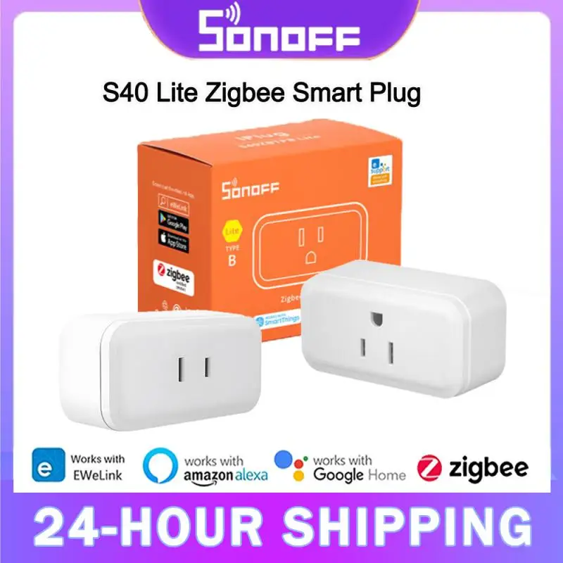 

Смарт-розетки SONOFF S40 Lite Zigbee с поддержкой Amazon Alexa и Google Home, беспроводная смарт-розетка SONOFF Zigbee Bridge