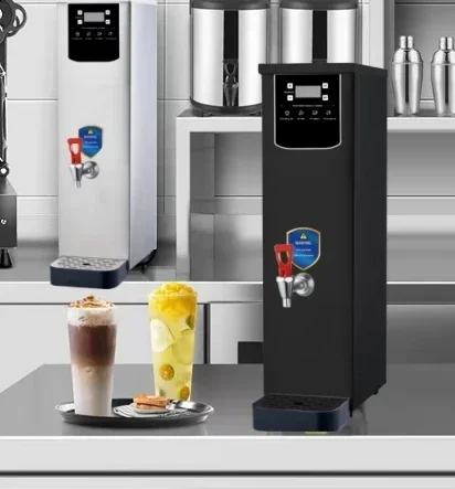 Pemanas air portabel tekanan tinggi otomatis, pemanas air untuk toko teh dan guci air panas warna hitam