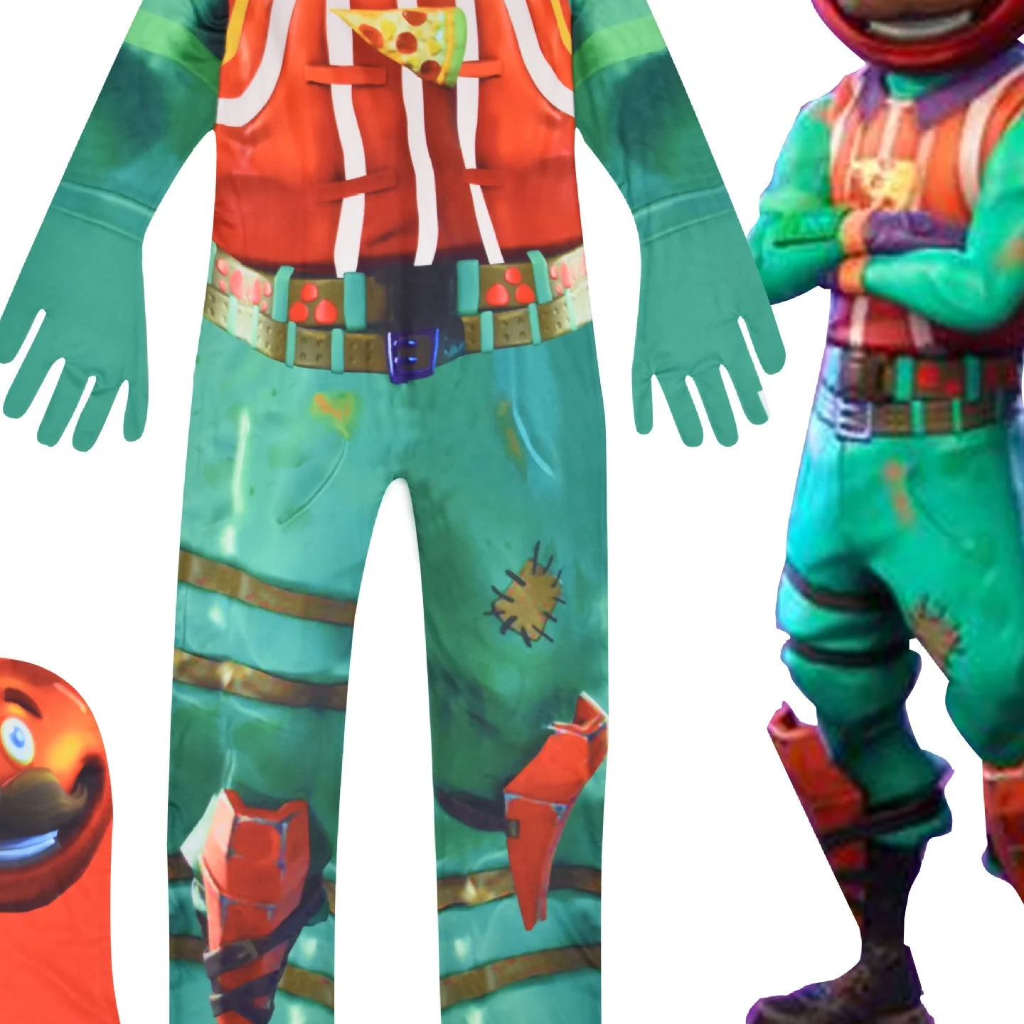 

Хэллоуин мультфильм цифровой принт тыква человек костюм для ролевых игр цельный костюм пар тема сценическое представление женская одежда