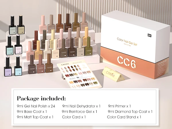 CANNI HEMA FREE Nagelgel-Nagellack-Set, TPO-FREI, VIP-Set, wunderschöne Farbe, semi-permanent, vollständige Abdeckung, Soak Off UVLED-Gel-Lack – Detail 22