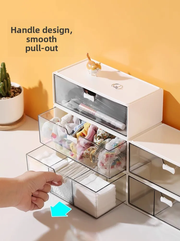 

Коробка для хранения косметики Batoom, прямоугольный пластиковый органайзер для туалетных принадлежностей, помад, расчесок, для хранения под раковиной или на столешнице