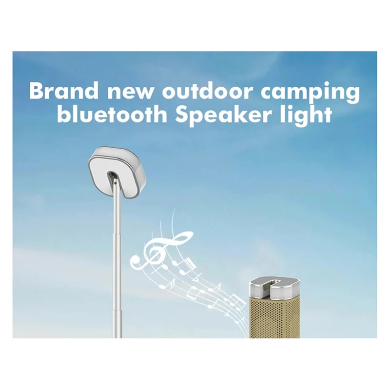 ABYN-Luce da campeggio con illuminazione telescopica 14000Mah Torcia LED impermeabile ricaricabile per esterni con altoparlante con supporto magnetico