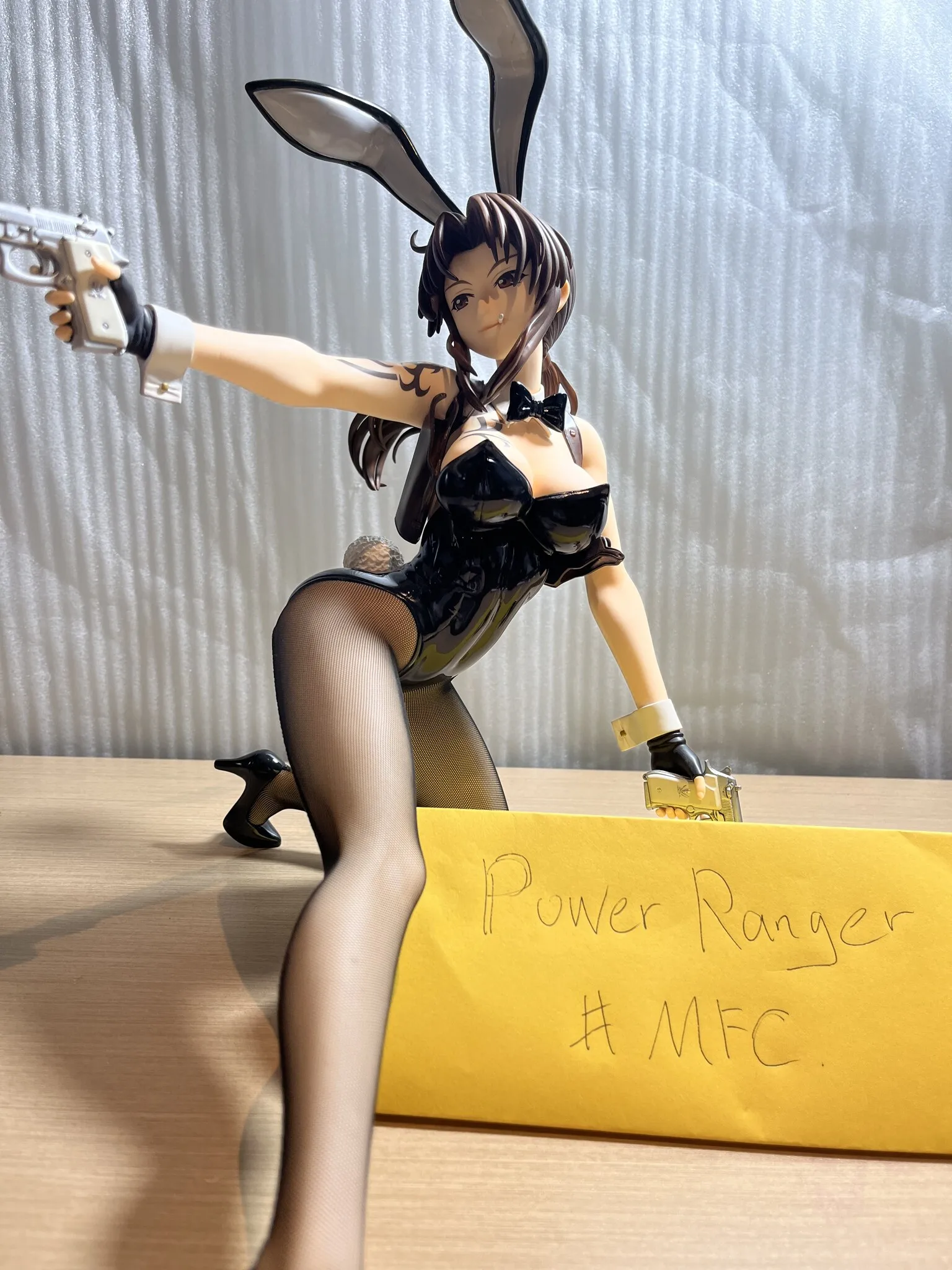 34CM Original Bulk FREEing B-style Black Lagoon Revy 1/4 Bunny Ver Anime Action Figures PVC Collection Doll Model Toys Gift