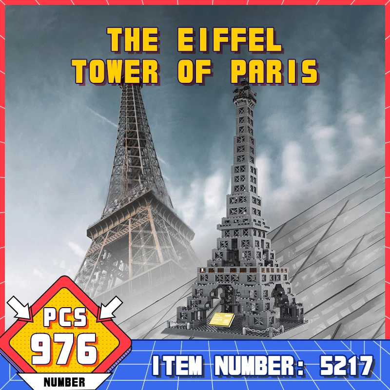 World Architecture Model Building Blocks Eiffel Tower Construction Building Blocks Toys For Boys Adult Children Collectible Gift