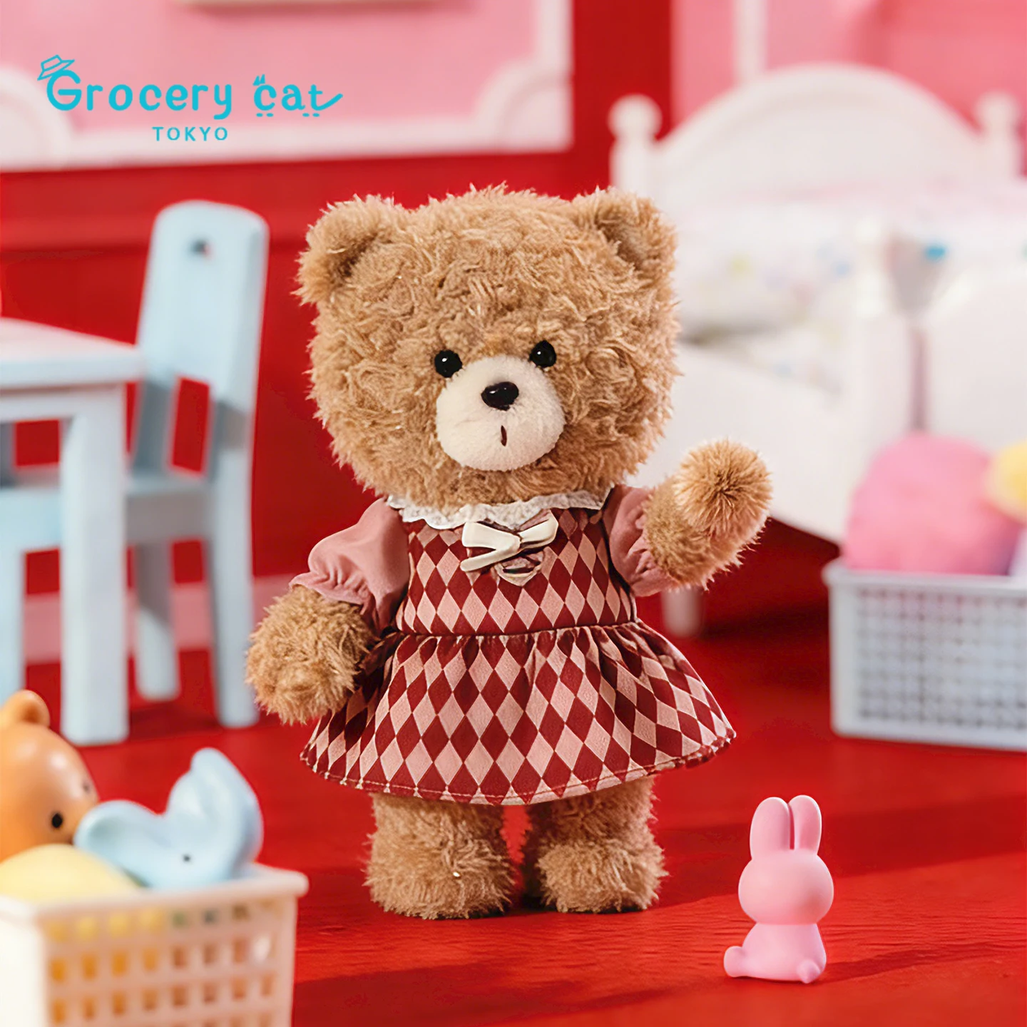 Warm Fleece Teddy Bear Doll Plush Toys Cery  Birthday Gift Animal Doll Polyester Fiber Filled Soft Plushie for Ages 3+