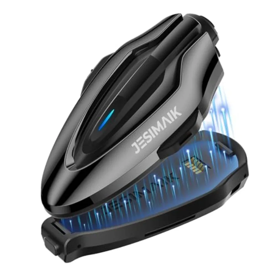 

Motorcycle Helmet Bluetooth Headset Magnet Helmet Communication System for 10 Riders with Mesh Design Multitasking Audio Suppor