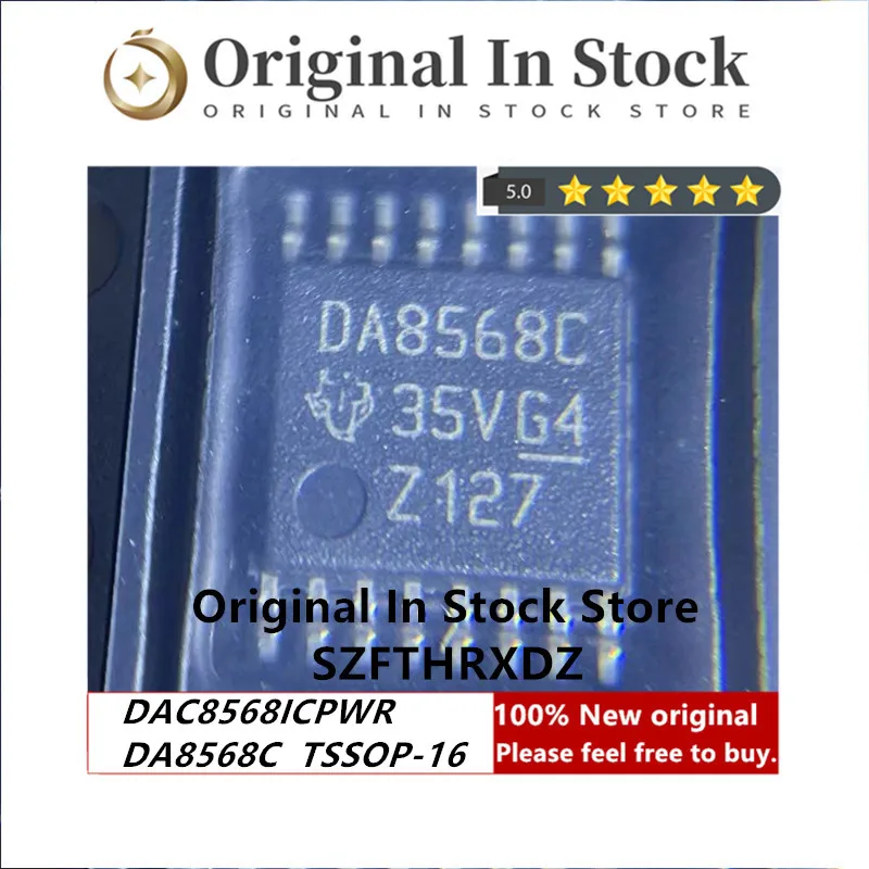 

100% NEW ORIGINAL DAC8568ICPWR TSSOP-16 DA8568C TSSOP16 DAC 8-CH Resistor-String 16-bit 16-Pin (1PCS)