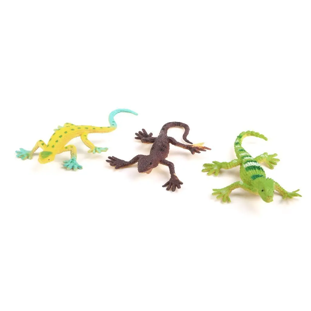 Gecko small plastic lizard Simulation reality decoration Children's toys 12 pcs