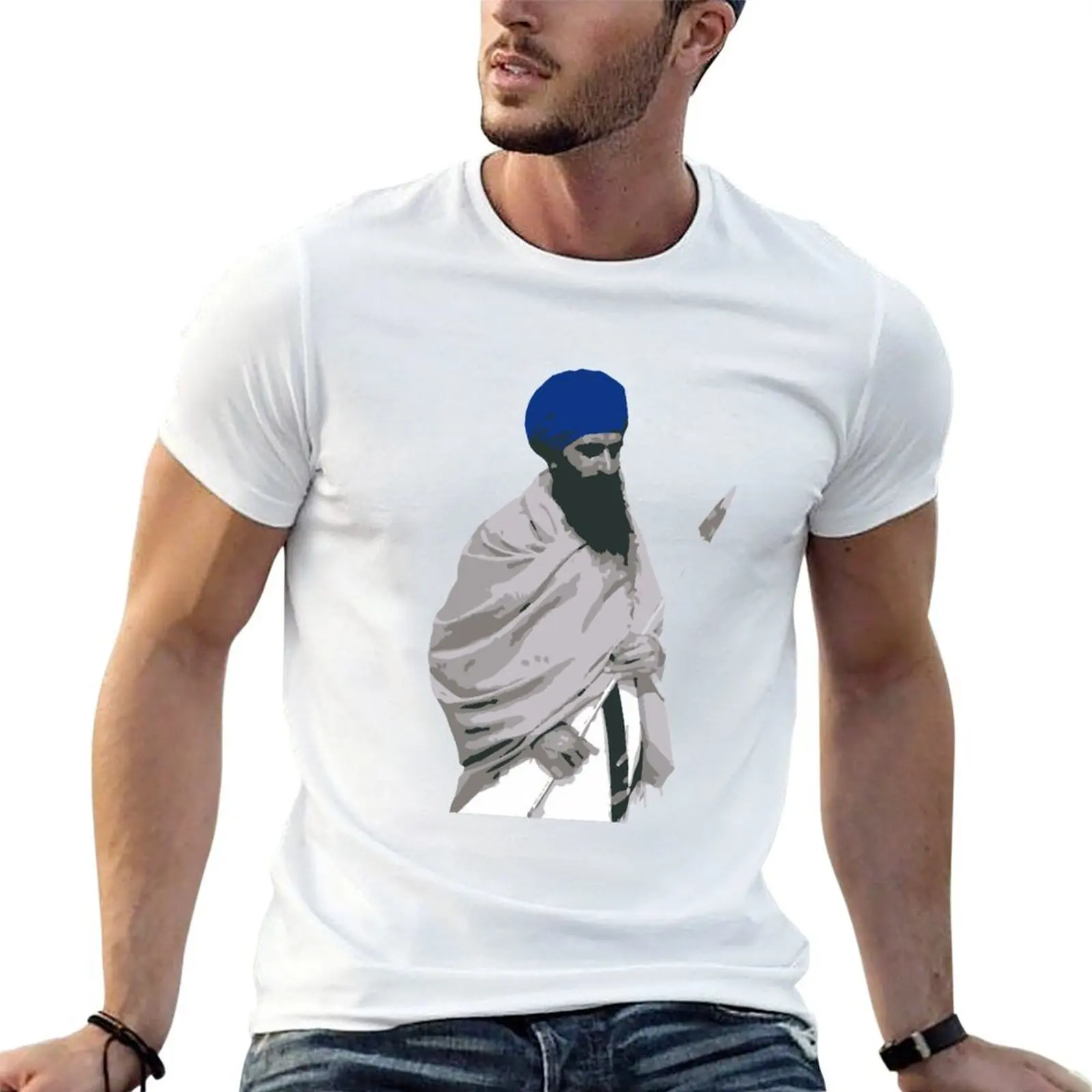 T-shirt Sant Jarnail Singh Bhindranwale, t-shirt basique uni pour toutes les saisons