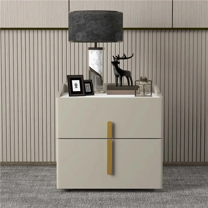 OEMSlate bedside table, Internet celebrity bedside table, simple and modern, light luxury solid wood