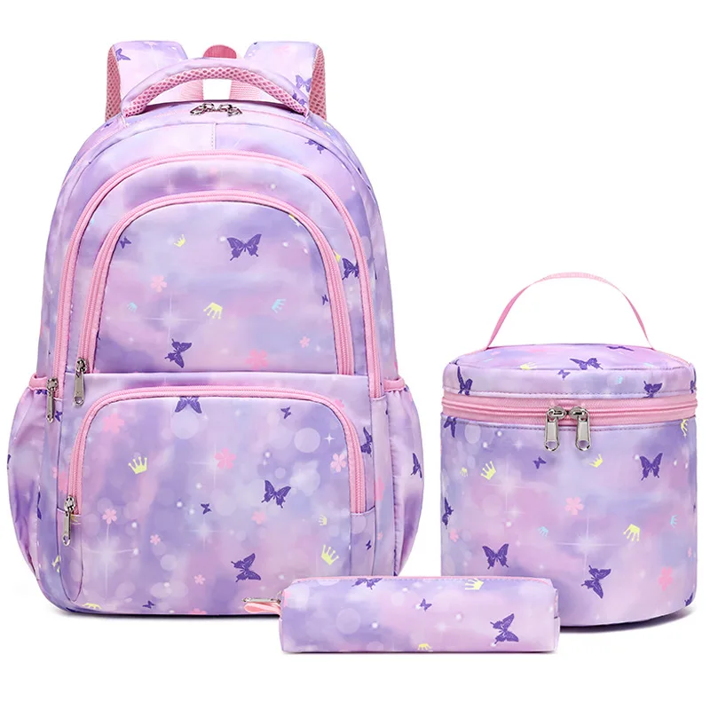 3 teile/satz Schule Rucksack Für Jugendliche Mädchen Kinder Student Rucksack Kinder Große Kapazität Wasserdicht Schule tasche Mit Mittagessen Tasche