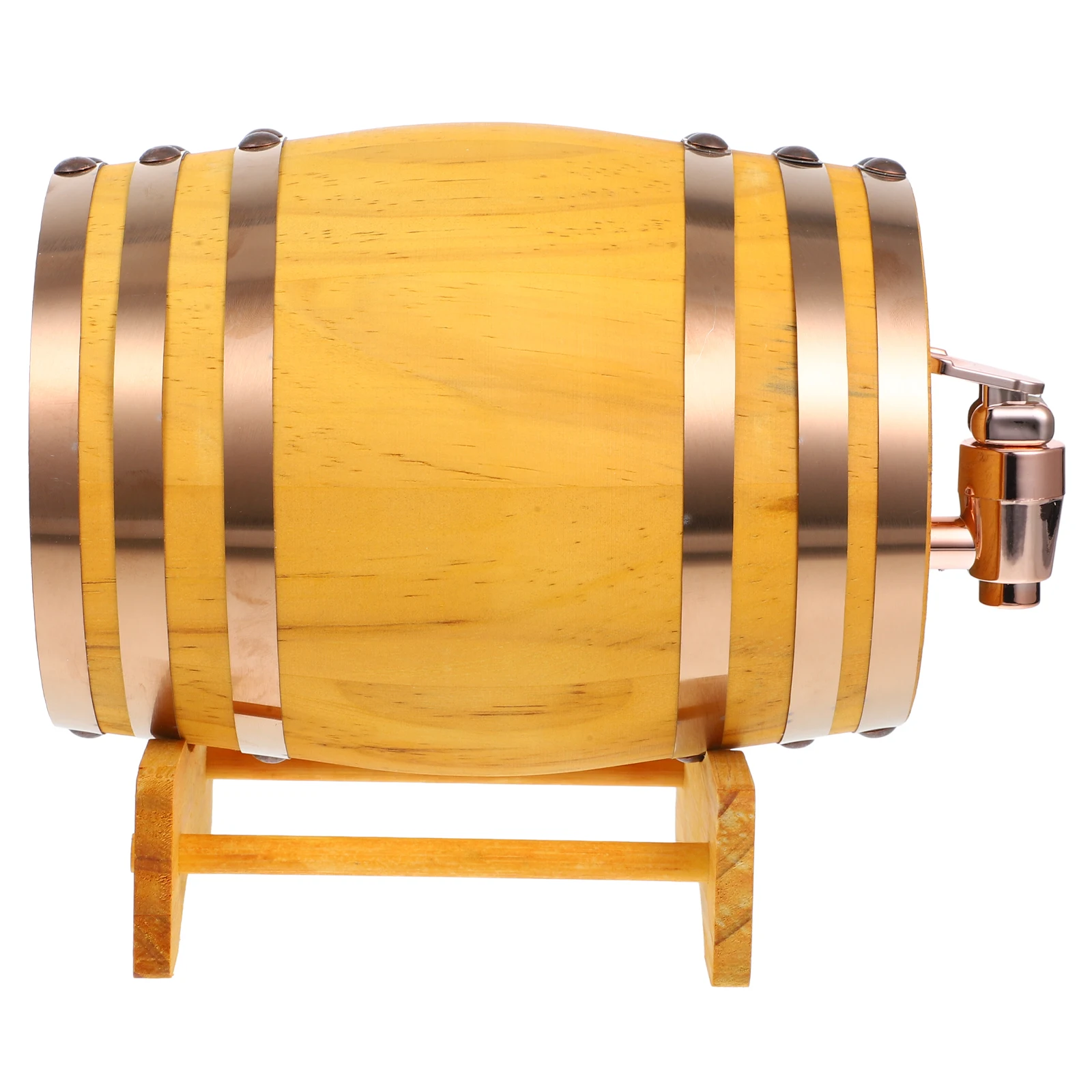 

1 Set Wooden Barrel Red Wine Beer Aging Barrel Vintage Wood Dispenser Home Bar Decorative Storage Container For Small Space