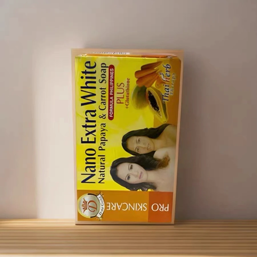 나노 엑스트라 화이트 내추럴 파파야 & 당근 비누 160g 클렌징 페이스 피부 정화 모공 브라이트닝 잡티 제거 프로 스킨 케어 제품
