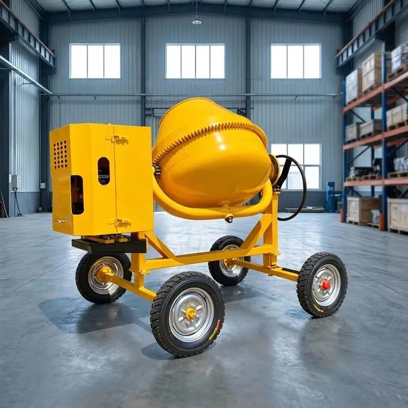 350L Portable Electric Concrete Mixer with Wheels Small Household Cement Mixer Economical