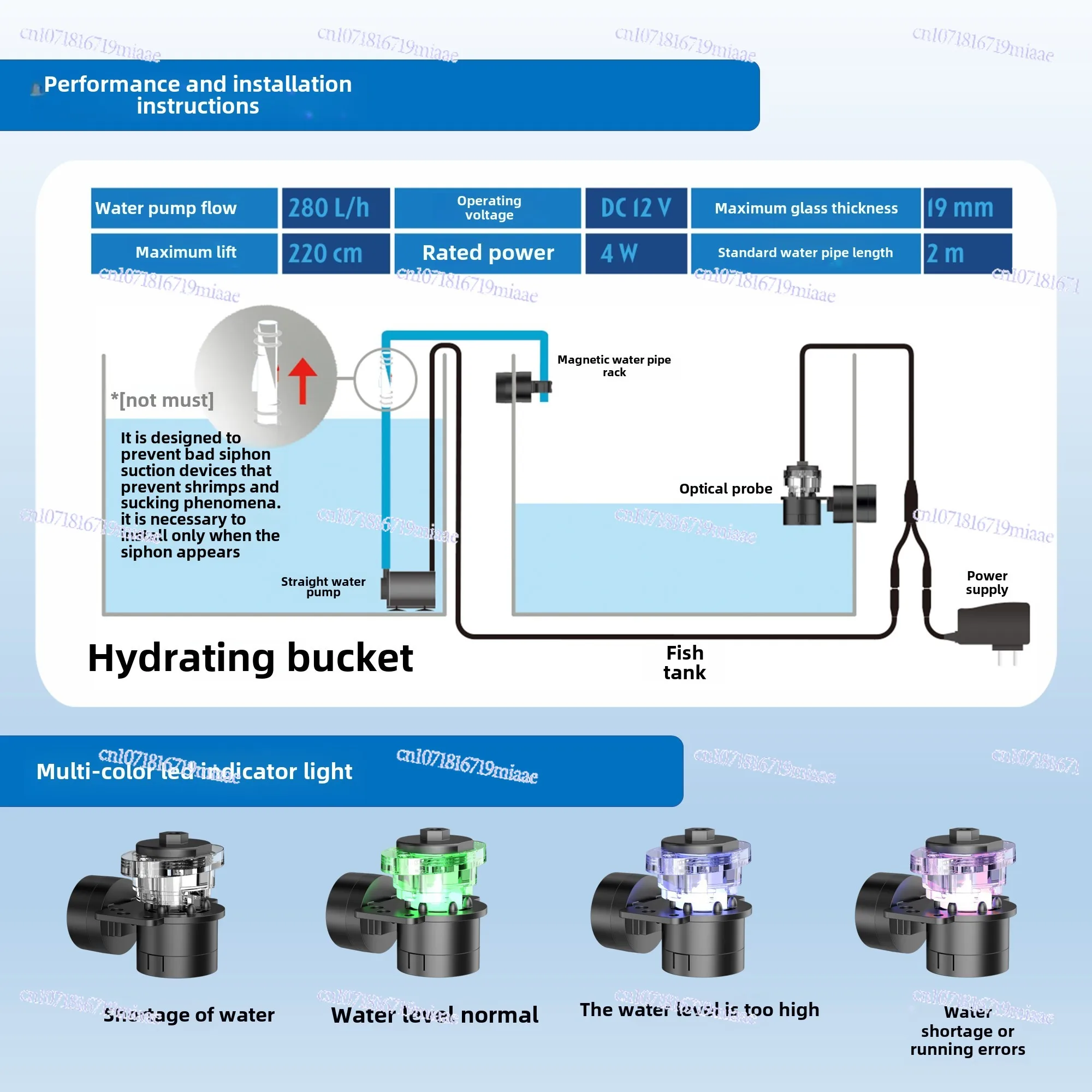 A New Generation of Fish Tank Automatic Replenishment Grass Tank Sea Tank Automatic Replenishment Device NG11 Replenishment