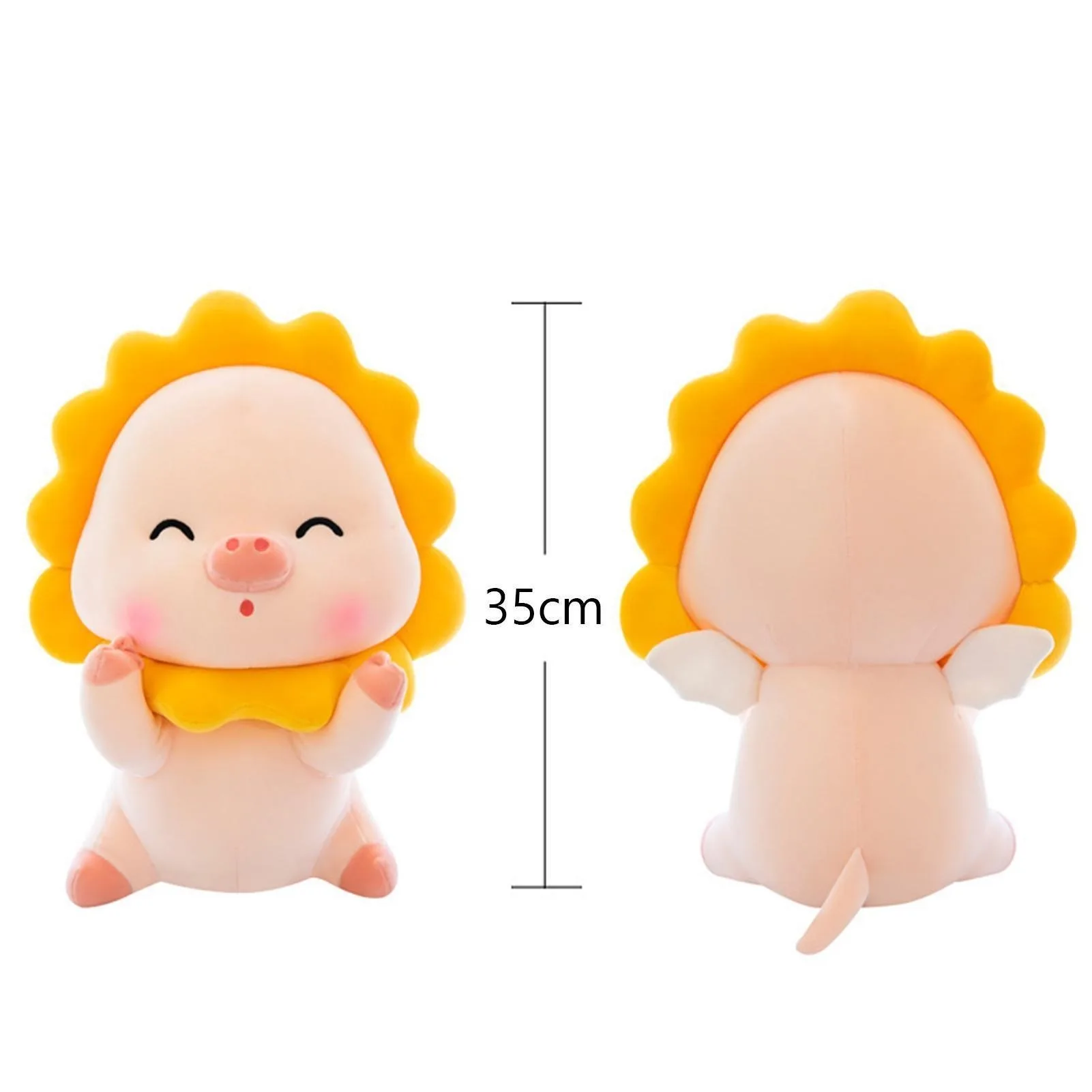 해바라기 돼지 플러시 장난감 만화 돼지 인형 플러시 동물 인형 봉제 장난감 플러시 베개 생일 선물 홈 장식