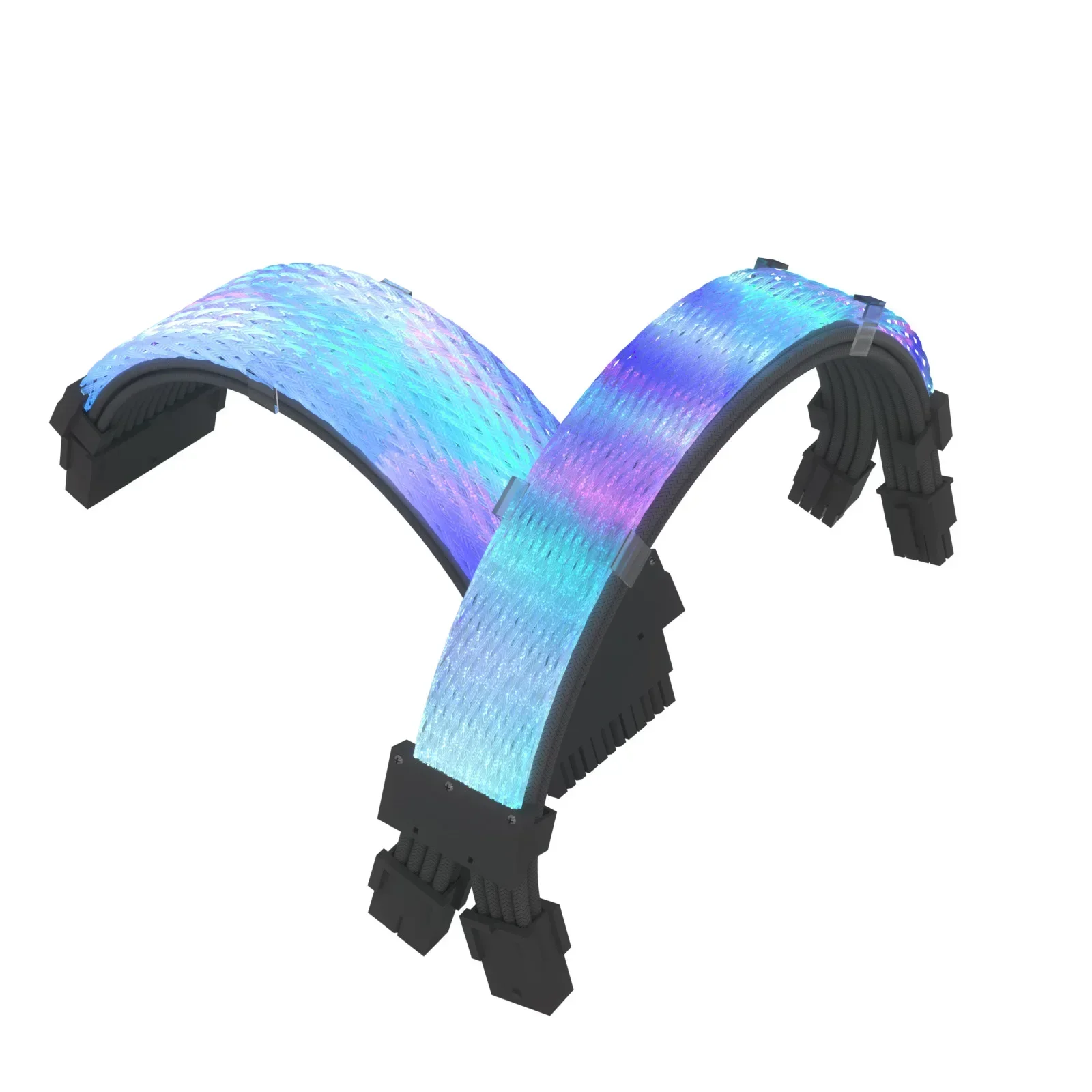 ARGB-Cable de extensión de fuente de alimentación, 24P, 2x8P, tarjeta gráfica, LED, extensión luminosa de neón para placa base, decoración de chasis de ordenador