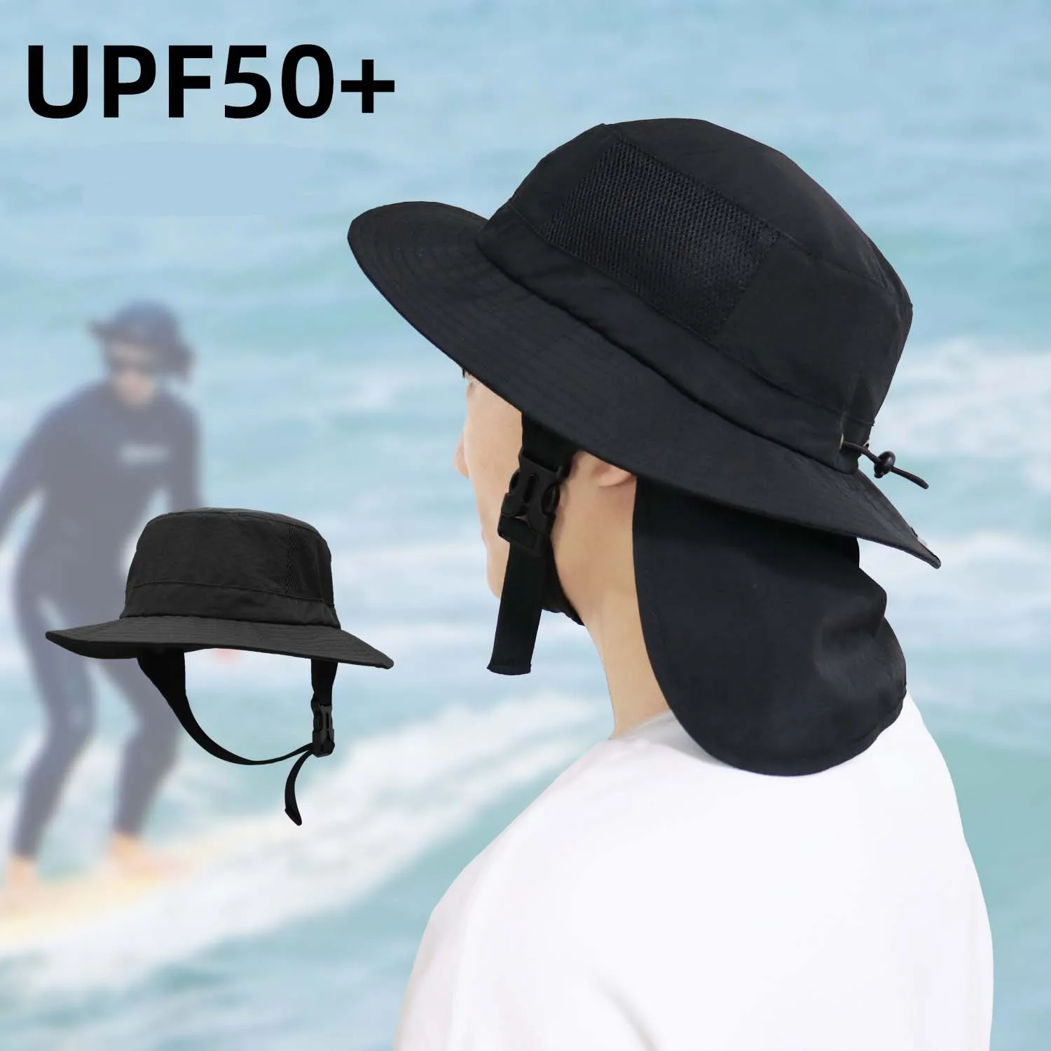 

Connectyle для мужчин и женщин UPF50 + ведро летняя шляпа от солнца с большими полями съемная быстросохнущая легкая женская кепка для серфинга на открытом воздухе для рыбалки