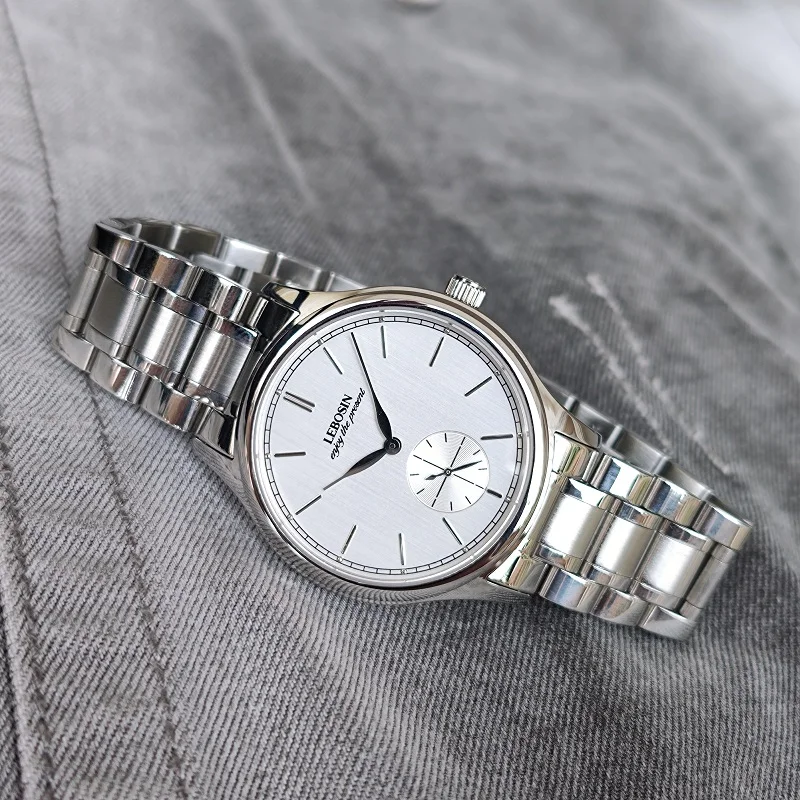 Часы наручные мужские Кварцевые водонепроницаемые, модные деловые металлические, с сапфировым стеклом, с куполом из нержавеющей стали