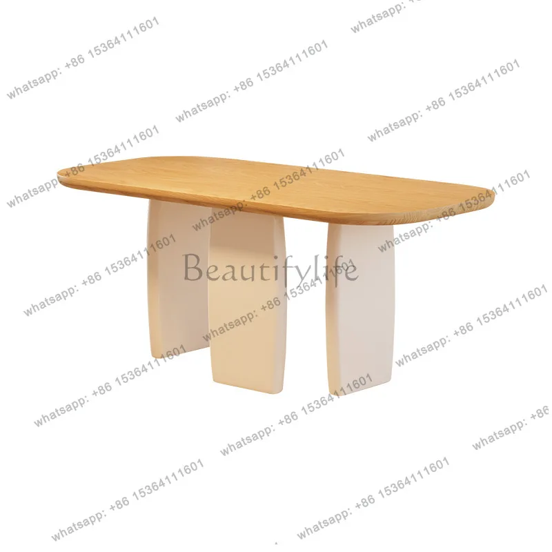 

Solid wood dining table household high-end ash wood living room office negotiation table