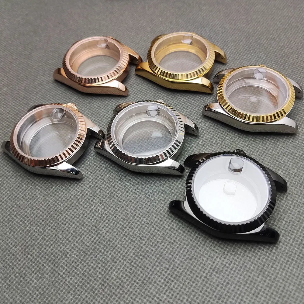 Estuche estéril NH35 para hombre, cristal de zafiro impermeable, adecuado para NH35/NH36/NH34 movem, 28,5mm, 36mm/40mm