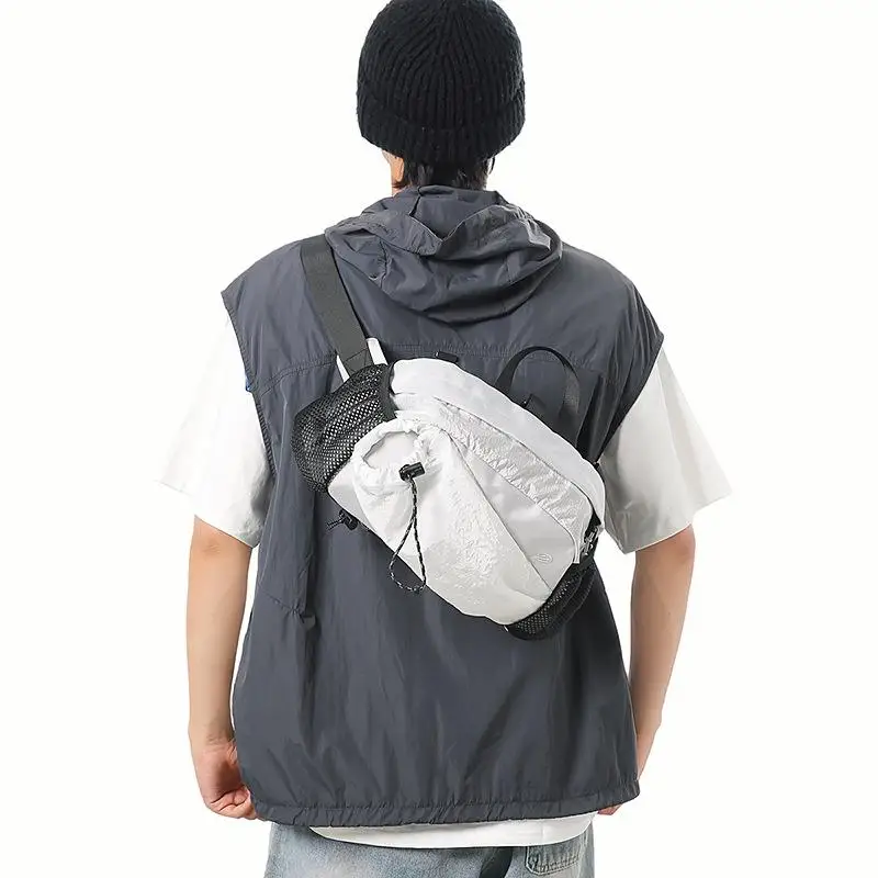 مقاوم للماء النايلون الخصر حقيبة المراهقين عادية سعة كبيرة مكافحة سرقة Crossbody حقيبة صدر للرجال رجل متعدد الوظائف التكتيكية سترة أكياس
