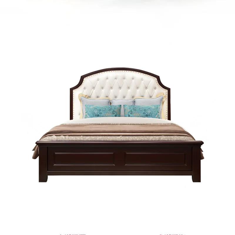 

Американский стиль, мебель, кровать из массива дерева, легкая роскошь, европейский стиль, двуспальная, современная, простая, атмосферная.