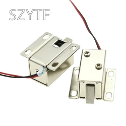 12V DC Mini 2728 Small Solenoid Lock Electromagnetic Electric Control Cabinet Drawer Lock Intelligent Auto Lock Home Improvement