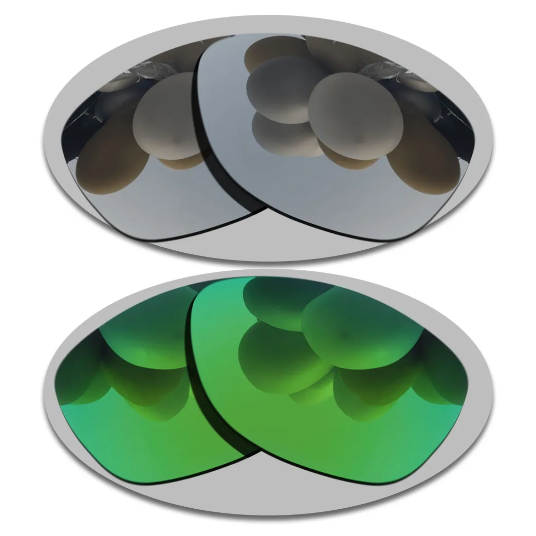 Silver&Green Lenses Replacement For-Jupiter Polarized Sunglasses