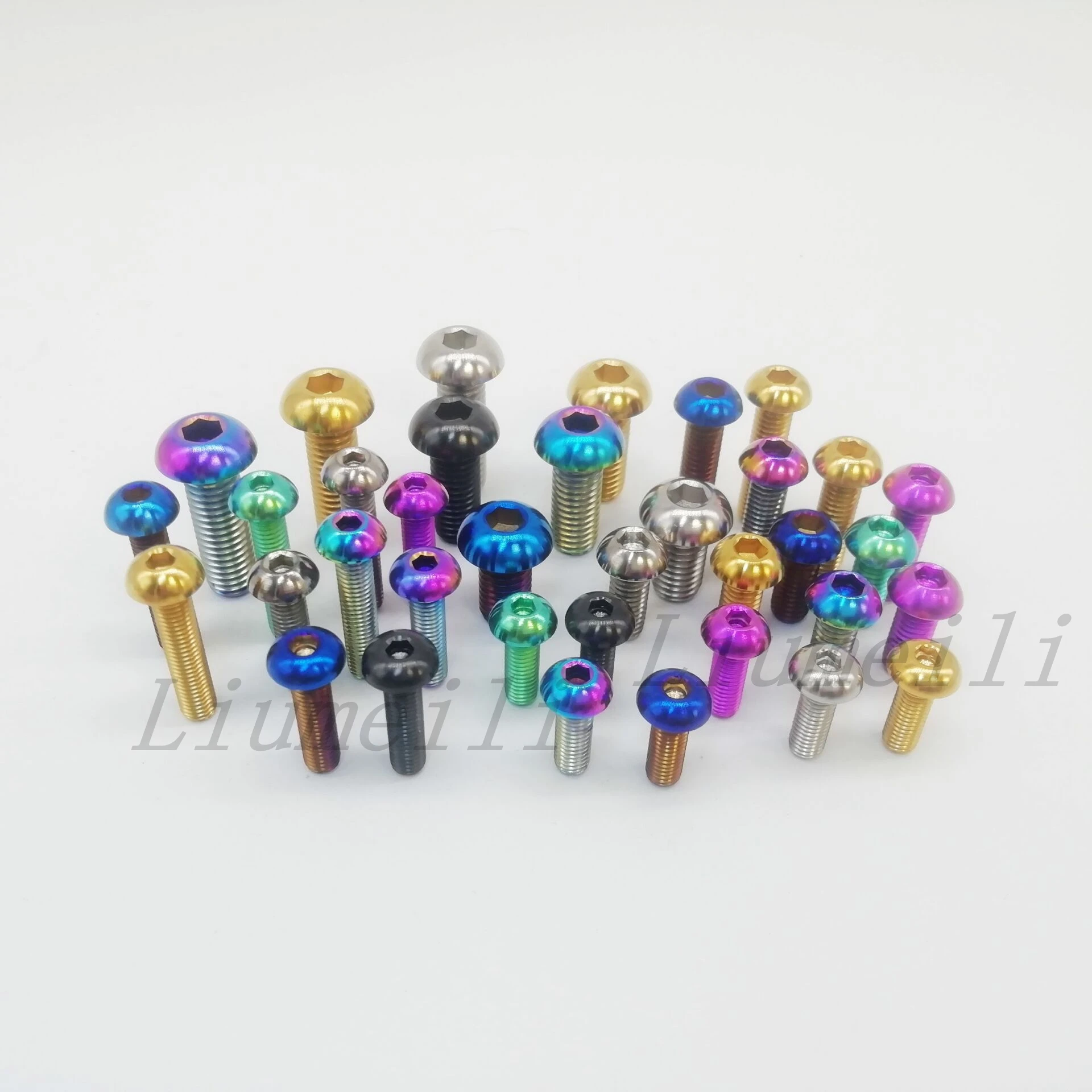 AliExpress Liumeili Titanium Ti Bolts M5 M6 M8X15/20/25mm Allen Key Button Head for Bicycle Motorcycle Fixing