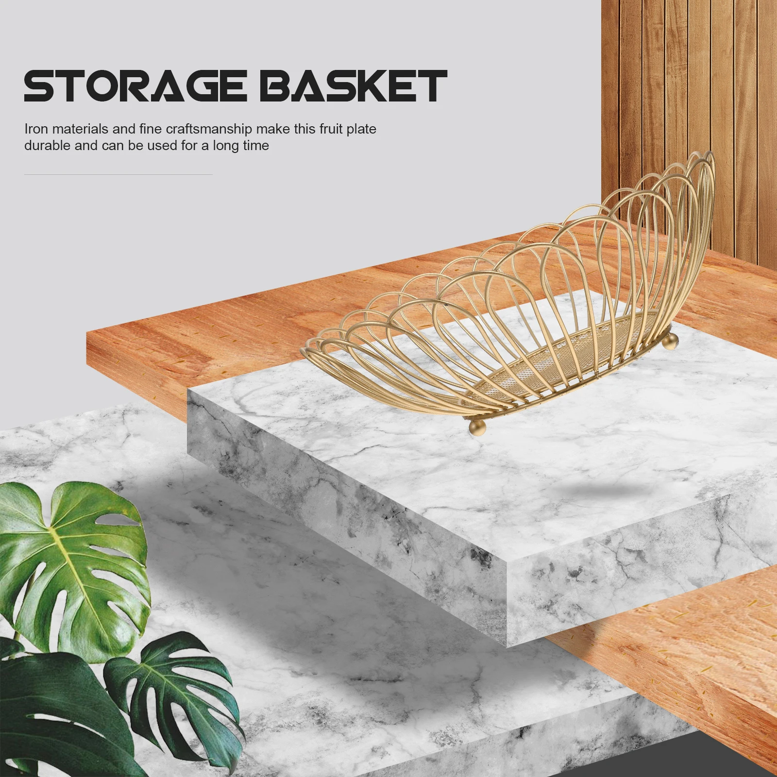 

Iron Fruit Plate Multipurpose Decorative Food Storage Tray Candy Snacks Holder Party Dessert Serving Plate