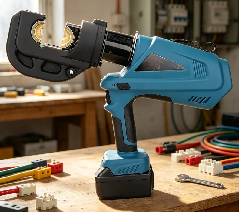 18V 4Ah Rechargeable Hydraulic Wire Crimping Tool Professional Electric Terminal Pressing Device for Wire Connector Crimp Proces