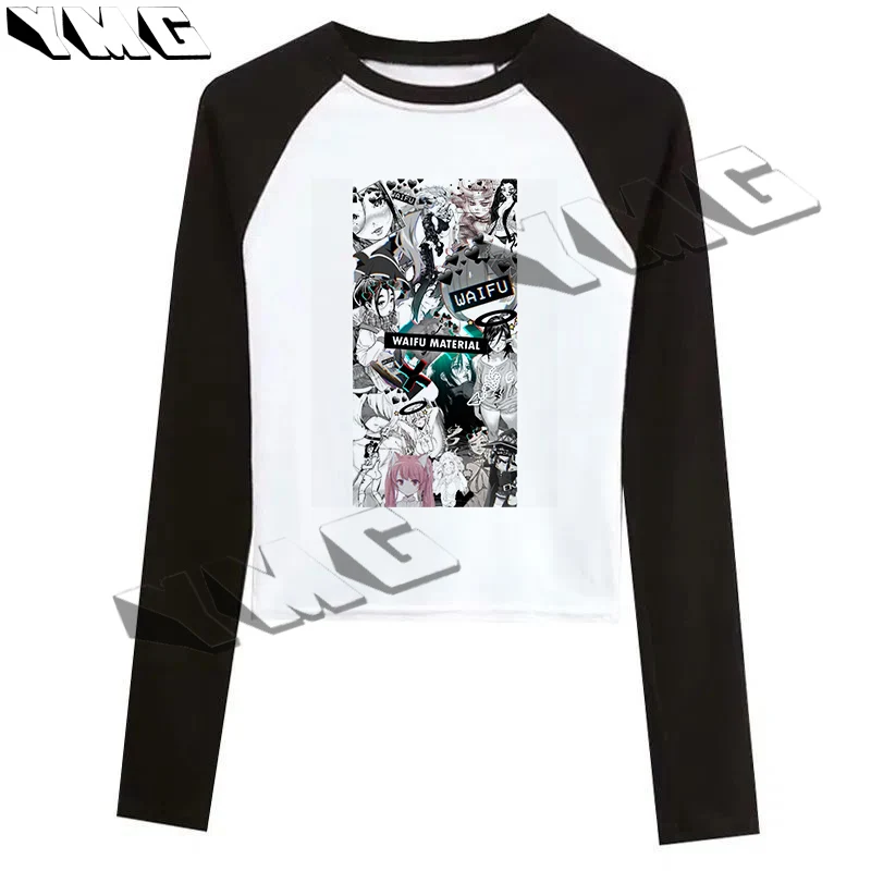 

Эмо приталенный топ, сексуальный женский топ, весенне-осенняя женская одежда в стиле Харадзюку, эстетичный женский топ, рубашка с принтом