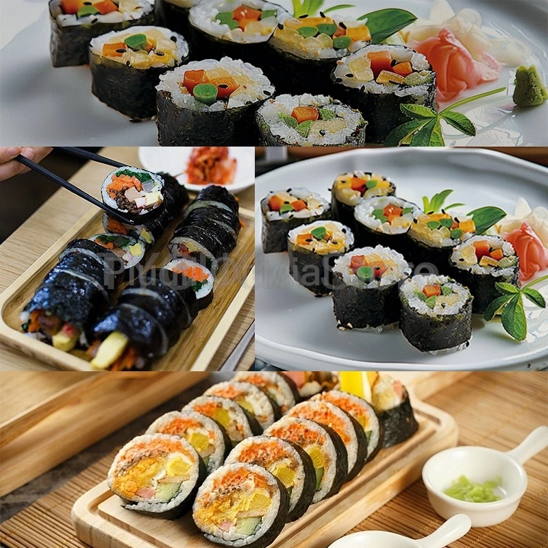Automatic Sushi Maker Commercial Sushi Rolling Machine Square Round Roll Cutting Machine For Home Japanese Korean Restaurant