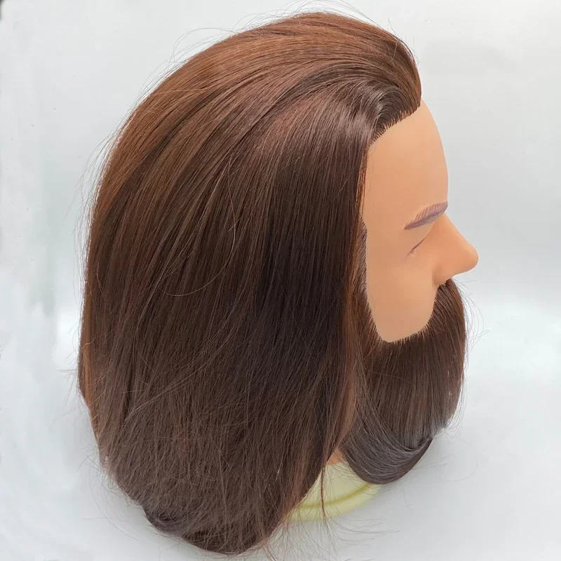 Cabeza de Maniquí de entrenamiento de fibra resistente al calor de 16 ", cabeza para maquillaje, trenzado de cabello, práctica de salón, herramienta de estilismo de peluquería