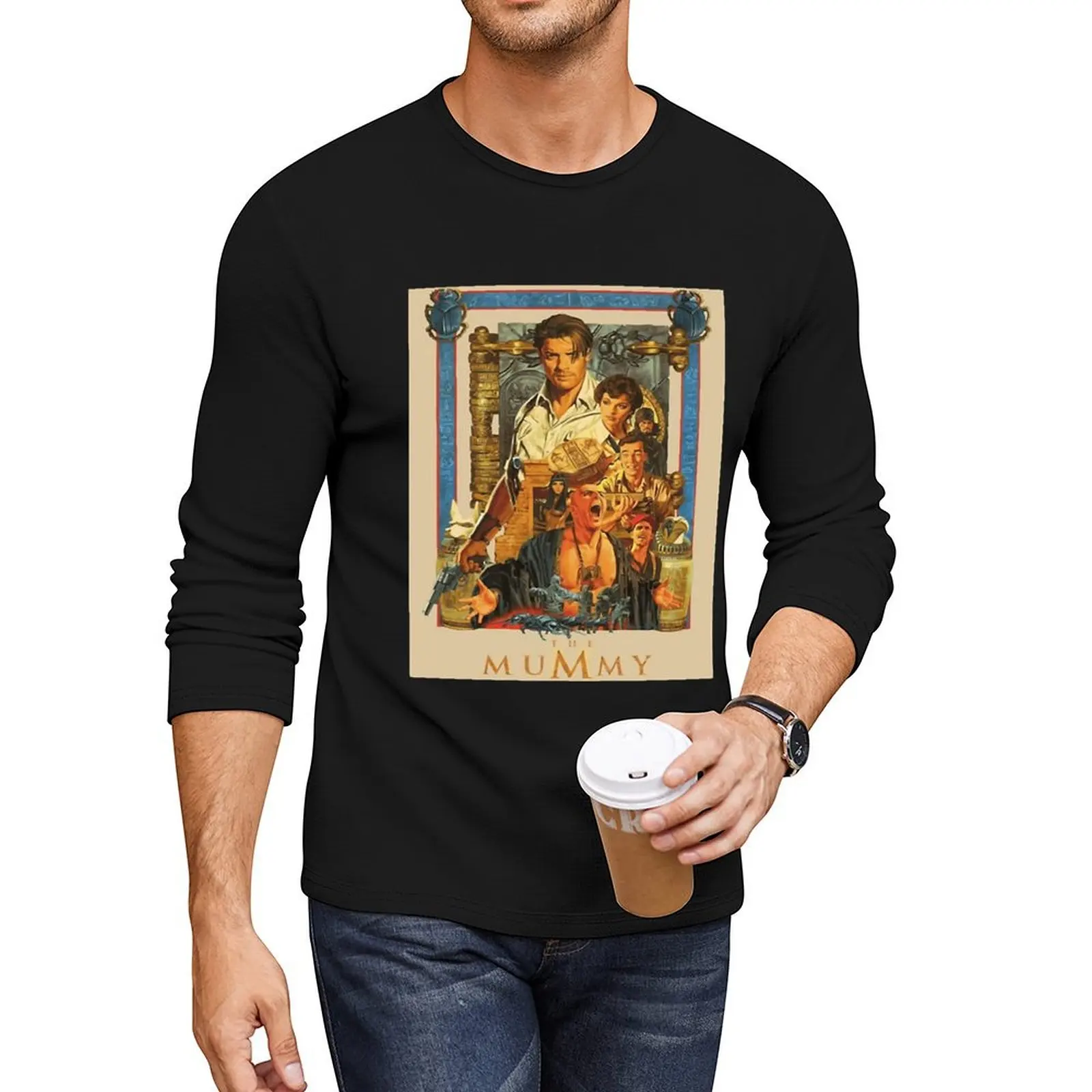 

Brendan, Fraser poster- the Mummy classic Long T-Shirt T-shirt for a boy heavy weight t shirts for men