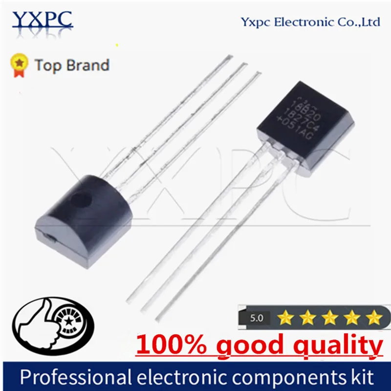 Chips DS18B20 TO-92, 5 piezas, 18B20