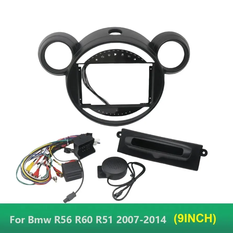 9 Inch Car Radio Fascias Dash Kit Install Facia Console Bezel For Bmw Mini Cooper R56 R60 R51 2007-2014