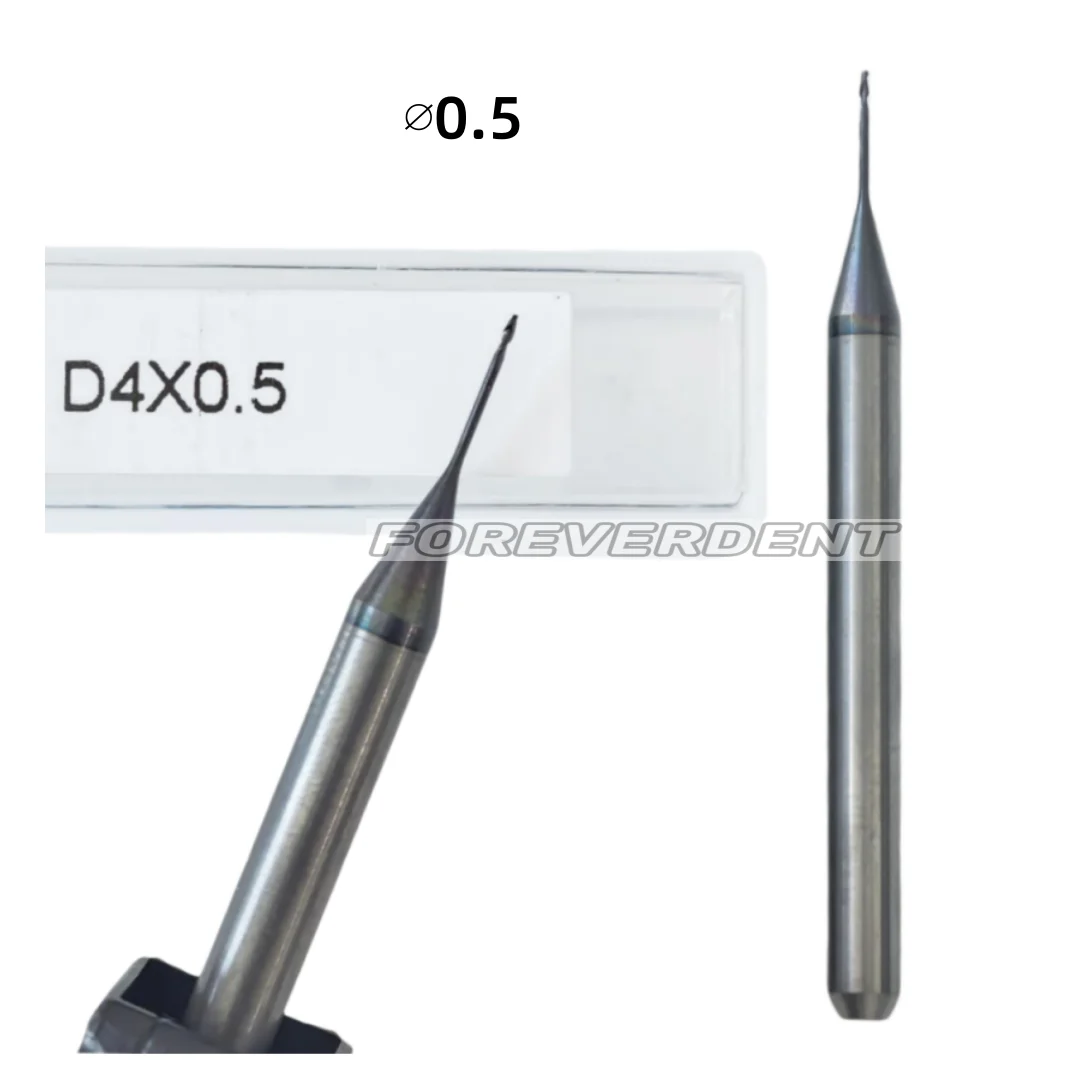 

Dental Roland DLC Bur CAD CAM Zirconia Milling Burs D4 Cutting Bur Coated ∅0.5mm