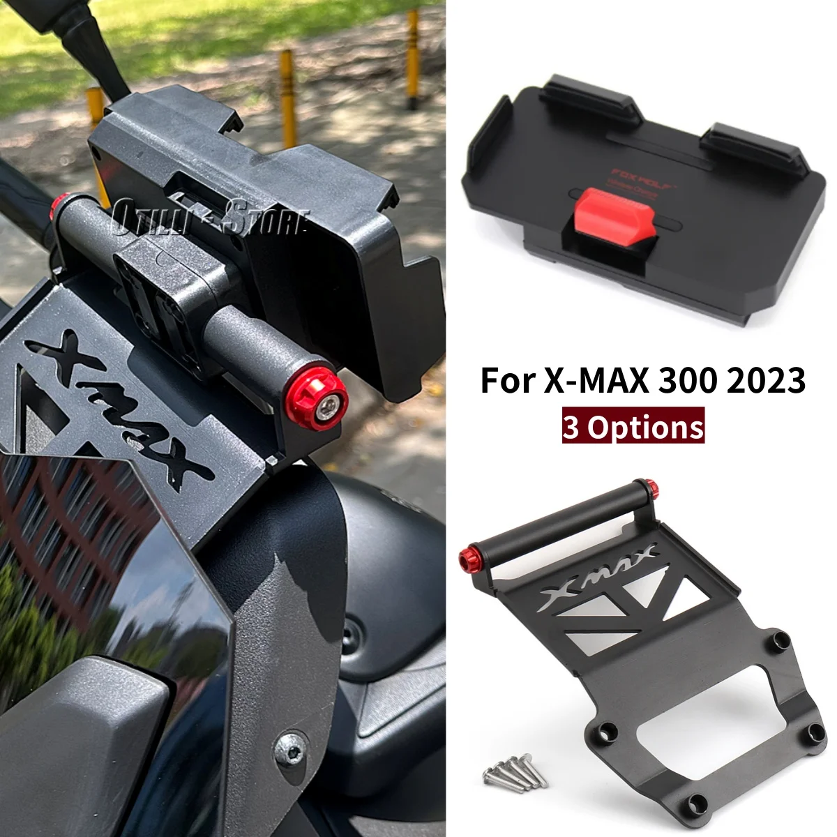 

Motocycle Mobile Phone Holder 22MM Windshield Navigation Plate Bracket GPS Stand Fit For Yamaha X-MAX 300 XMAX 300 XMAX300 2023