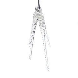 Christmas Decor Clear Glass Ice Pendant Xmas Tree Hanging Ornament Simulation Glass Icicle for Winter Party New Year Home Decor