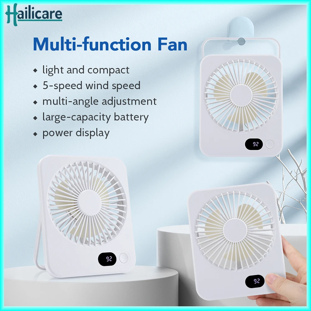 

Mini Desk Fan Foldable Desktop Fan Rechargeable USB Small Table Fan Quiet Portable Desktop Fan for Office Bedroom Travel fan