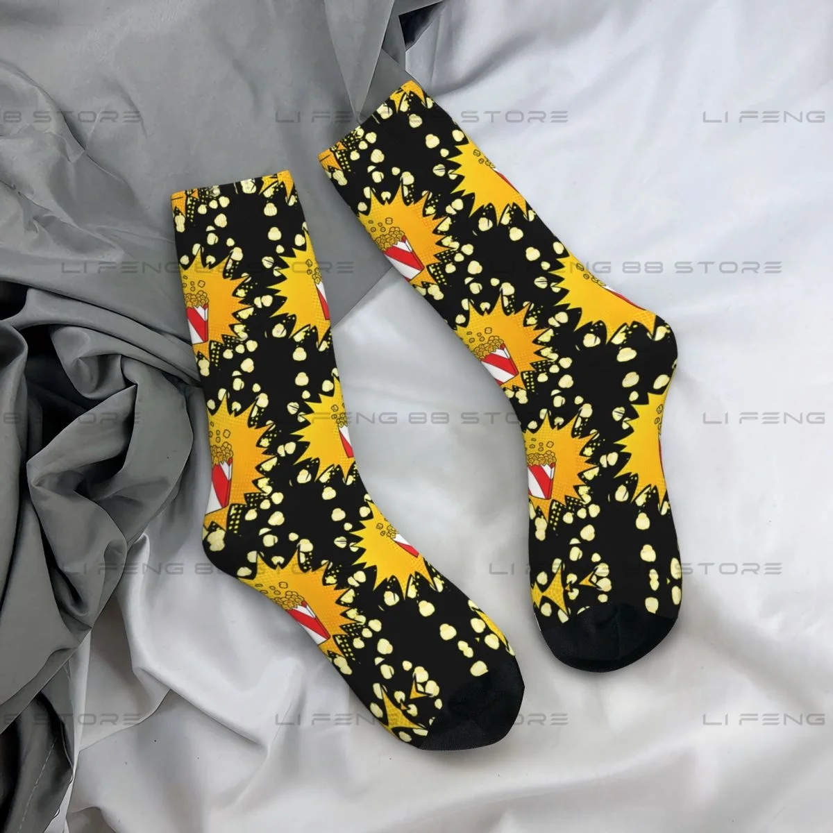 Popcorn Unisex Winters ocken Radfahren Happy Socks Street Style verrückte Socke