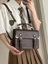 College Style JK Lolita Uniform Bags Female 2024 Summer New One-shoulder Handbag Japanese Retro Student Backpack